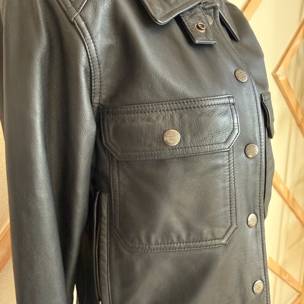 Vintage Harley Davidson “An American Legend” Genuine Leather Jacket * Womens XS - Picture 4 of 15